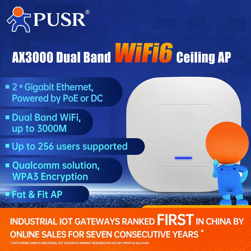 Access Point AP310i WiFi 6 AX3000 de PUSR