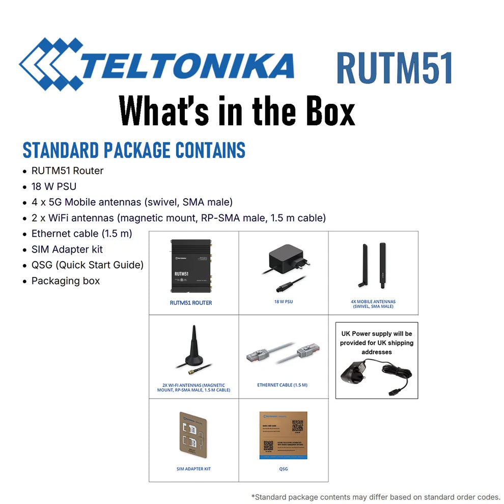 Router Industrial 5G Teltonika RUTM51 Dual SIM