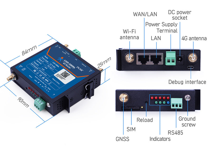 Router Industrial 4G USR-G806s-G