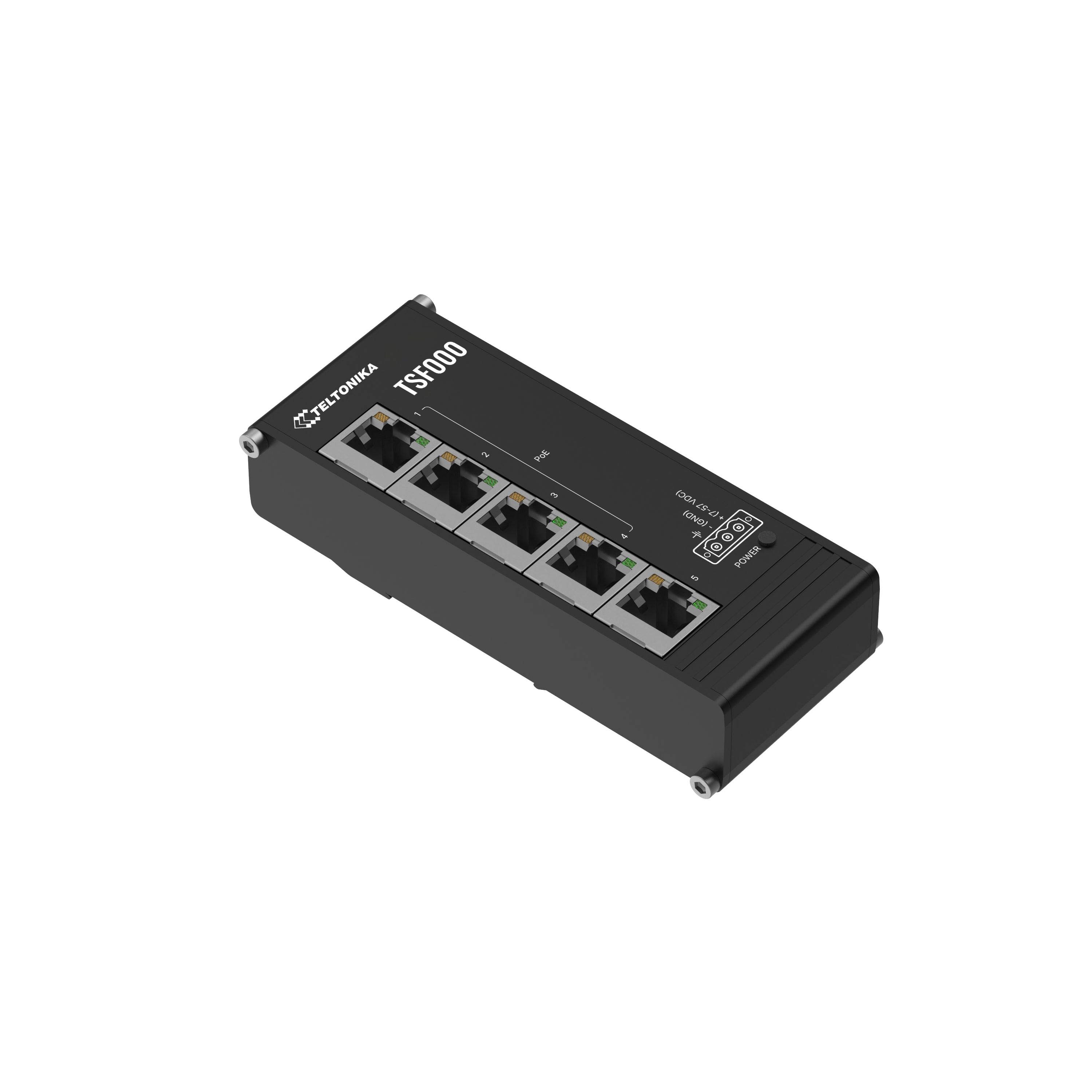 Teltonika TSF000 - Switch Industrial PoE+ de Perfil Bajo