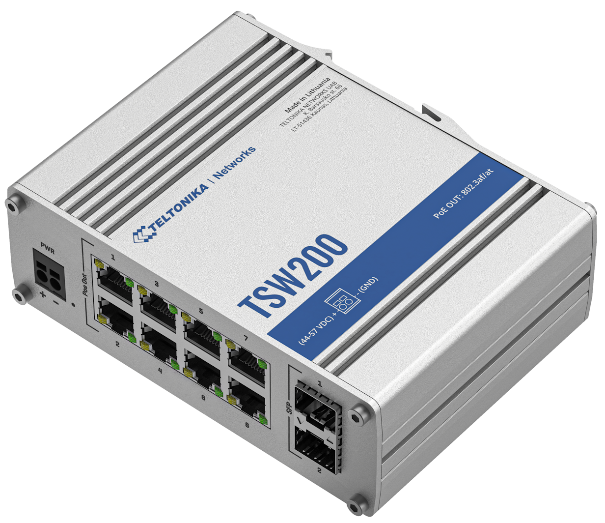 Switch Ethernet Industrial PoE Teltonika TSW200