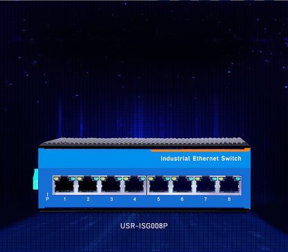 Switch Ethernet PoE Gigabit 8 Puertos USR-ISG008P