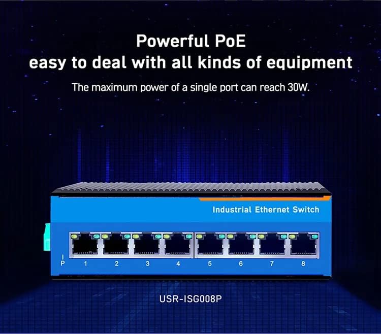 Switch Ethernet PoE Gigabit 8 Puertos USR-ISG008P